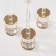 Summary metal, acrylic "quadria" d = 2.2 cm, set 3 pcs h = 24.5 cm, 22 cm, 20.5 cm