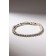 Bracelet with rhinestones "shine" thread with a strip, white color in silver, 18 cm