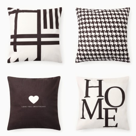 Case on the pillow Ethel "Home" 4 pcs, 40*40 cm, velor 100% p/e