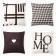 Case on the pillow Ethel "Home" 4 pcs, 40*40 cm, velor 100% p/e