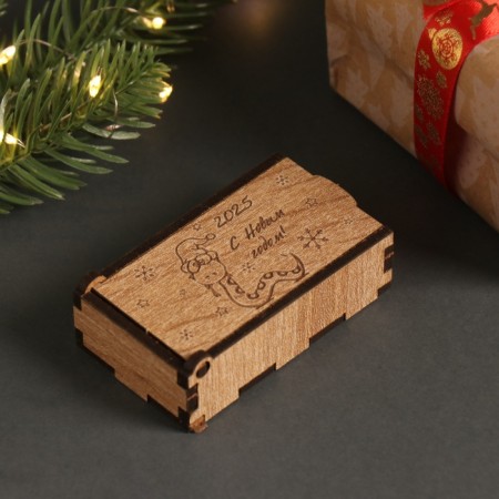 New Year's box "Snake and snowflakes" 7x4x2 cm