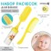 A set of combs with a rattle "Baby", 2 pcs., Yellow color, Mix drawing