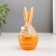 Souvenir Ceramics "Rabbit in an egg with stripes" beige-yellow 6.6x6.5x14.3 cm