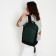 School textile Backpack 46x30x10 cm, vertical pocket, green color