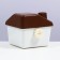 House for corner rodents, 11.4 x 10.7 x 10.7 cm, brown