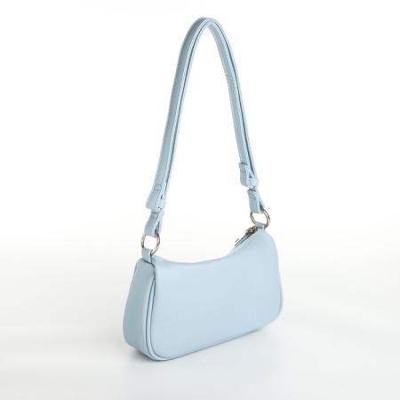 Bag Women's Cross-Bodi with a zipper, blue color-1