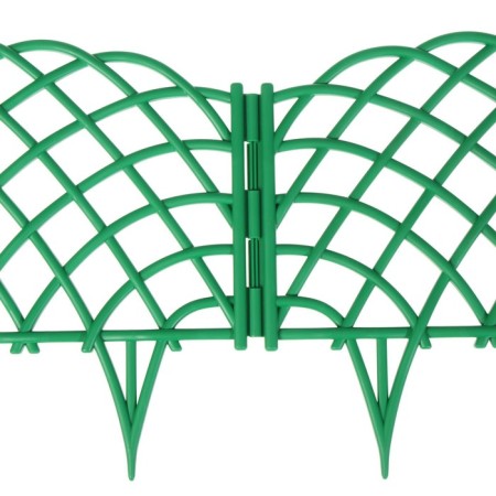 Decorative fence, 34 × 270 cm, 6 sections, plastic, green, "diadem"-9