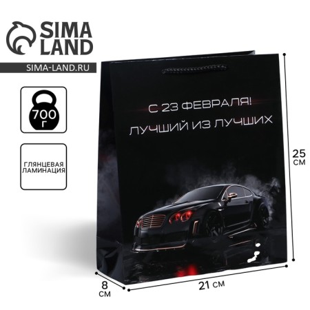 Package Gift Laminated Vertical, packaging, “From February 23!”, Ml 21 x 25 x 8 cm-1