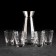 Set for drinks made of glass "India", 5 items: Capherine 300 ml, 4 cups 70 ml