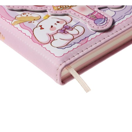 Gift notebook, A6, 100 sheets, color block, with a curly knife, PVC cover, "Anime", mix-7
