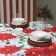 Grinding tablecloth "Christmas flowers" 145*180 cm, 100% p/e