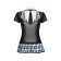 Candy Girl Micki Schoolgirl cost, black/blue color, OS size