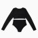 Separate female swimsuit with long sleeves minku black color, size 44