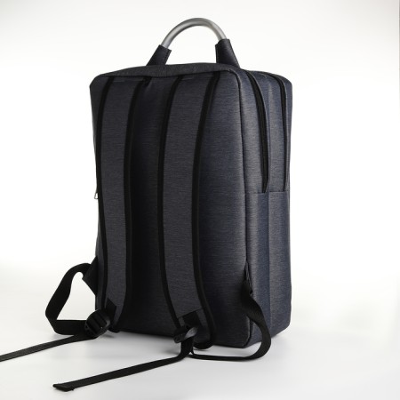 City backpack on a zipper, 2 pockets, with USB, gray color-3