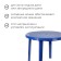 Round table, 90x90x75 cm, blue color