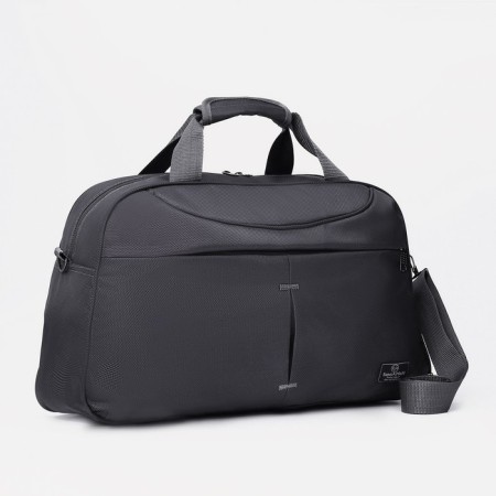 Road bag with lightning, external pocket, suitcase holder, gray color