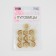 A set of buttons, 4 punctures, d = 15 mm, 10 pcs, beige color