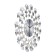Wall clock, series: openwork, Puerto, smooth move, D-60 cm, dial 22 cm