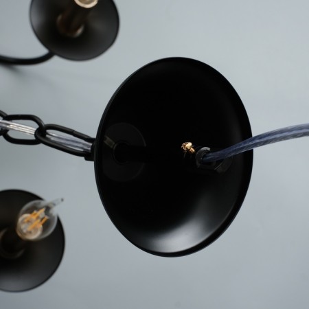 Milano chandelier 6he14 40W black and gold 68x68x79 cm-12