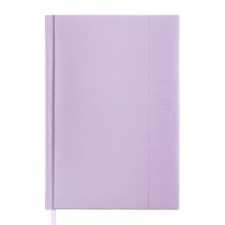 Dated 2025 diary, A5, 176 sheets of Escalada, a solid cover of artificial leather with foam rubber, pancake embossing, liesse, block 70 g/m2, lilac
