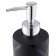 Axentia Nero dispenser for liquid soap from black ceramics with gloss Ø 6.5x18 cm, 300 ml