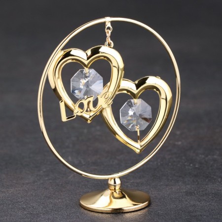 Souvenir "Hearts in the Ring", with crystals