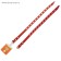 Leather collar on synthetic winterizer, dimensionless, 37 x 1.5 cm, Osh 21-31 cm, red