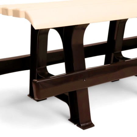Bench Plastic alternative for a summer house 1.2x0.4x0.42 m, without a back, load up to 212 kg-2