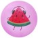 Children's ball "watermelon", d = 22 cm, 60 g, color mix