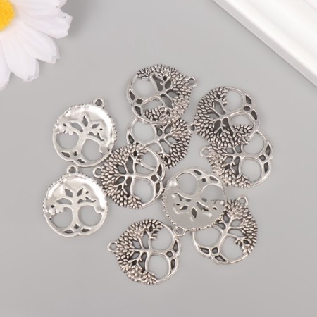 Decor for creativity Metal "Tree of Life" silver 2.6x2.3 cm-2