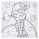 Picture on numbers for children "Dipper" 15x15 cm, gravity farz