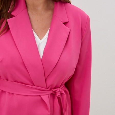 Women's jacket with a belt Mist Plus-Size, r.52, pink-2