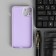 Borasco cover for iPhone 14, Soft Touch, silicone, microfiber, lavender