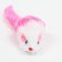 Toy for cats "Small Mouse" two -tone, 5 cm, white/pink