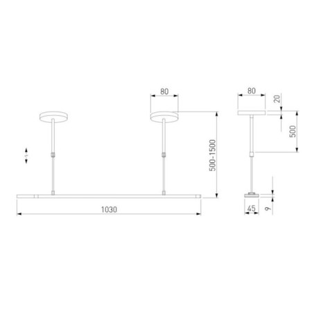 Bar for single-phase busbar 500-1000 mm, black color-6