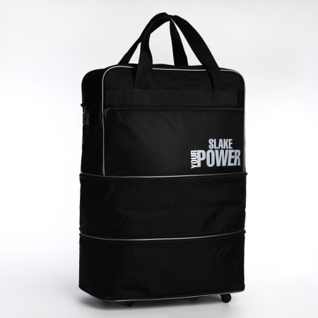 Road bag with lightning, with an increase, external pocket, long belt, black color-2