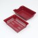 Deep toilet with a mesh of 36 x 25 x 9 cm, red