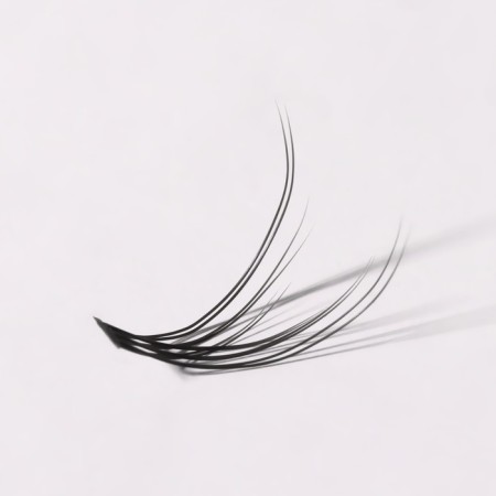 A set of overhead eyelashes "Lastochkin tail", bundles, 10 mm, thickness 0.07 mm, bend C, 12 D-4