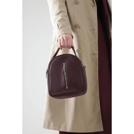 Women's bag with lightning, burgundy color-3