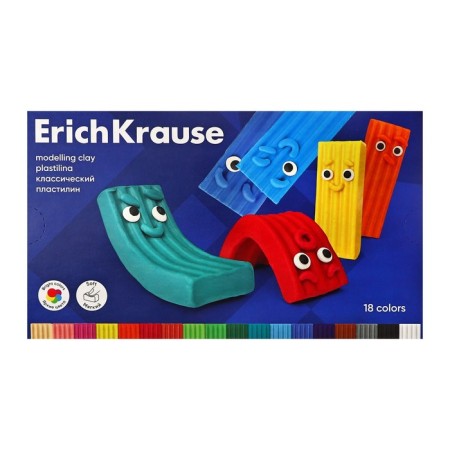 Plasticine 18 colors, 270 g, Erichkrause "Color Friends", with a stack, in cardboard packaging-1