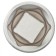 End-end head Matrix 13122, 6 granular, chrome, 1/2 ", 22 mm