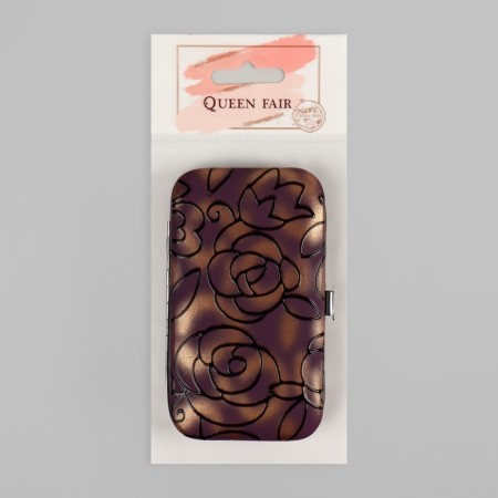 Manicure set "roses", 7 items, in a case, color mix-5