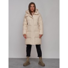 Coat insulated winter female, size 46, beige color