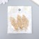 Decor for creativity Metal, plastic "Leaf with pearls and rhinestones" gold 5.5x2.2 cm