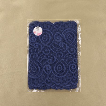 Lace elastic fabric, 180 mm × 2.7 ± 0.5 m, blue color-4