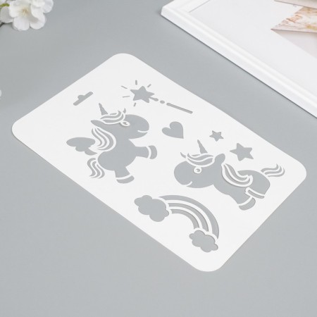 A set of plastic stencils "Horses", 3 pcs-1