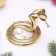New Year. Souvenir snake, metal, glass, white crystals 5.5 × 8 × 6.5 cm