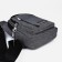 Male sling bag from textiles, gray color