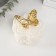 Coramics box "Butterfly on the Provence Flower" White 8.5x8.5x8 cm