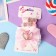 Hair Set "Lola" (2 elastic bands, 1 clamp) bows ears, 2 cm, pink